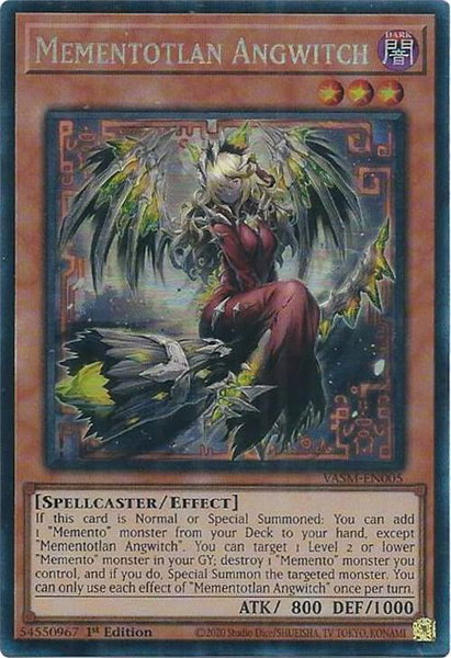 Mementotlan Angwitch (CR) trading card from Valiant Smashers Mementotlan Angwitch (CR) - Valiant Smashers YuGiOh trading card