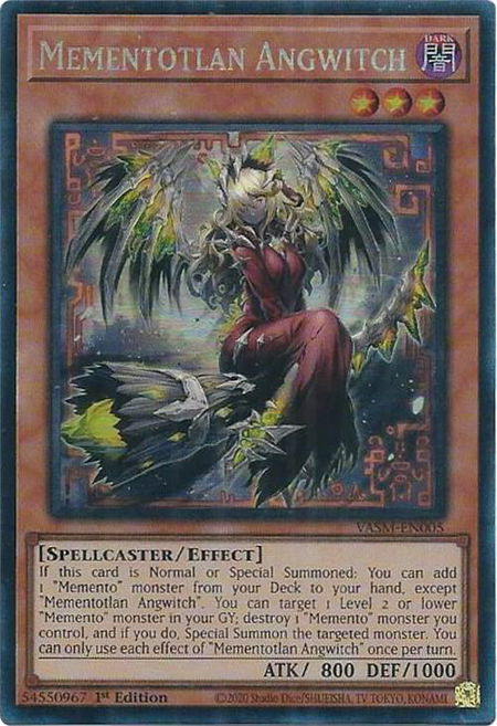 Mementotlan Angwitch (CR) - Valiant Smashers YuGiOh trading card