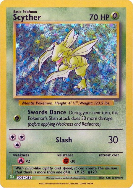 Scyther - Trading Card Game Classic Pokémon trading card
