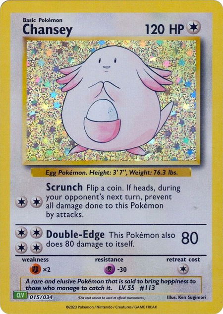 Chansey trading card from Trading Card Game Classic Chansey - Trading Card Game Classic Pokémon trading card