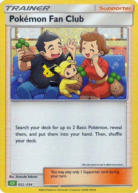 Pokemon Fan Club (CLV) - Trading Card Game Classic Pokémon trading card