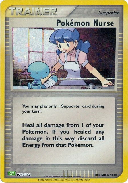 Pokemon Nurse - Trading Card Game Classic Pokémon trading card