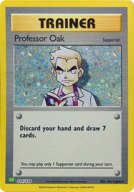Professor Oak (CLV) - Trading Card Game Classic Pokémon trading card