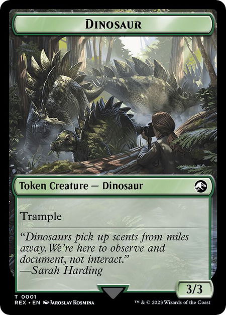 Dinosaur Token - Universes Beyond: Jurassic World Collection Magic: The Gathering trading card