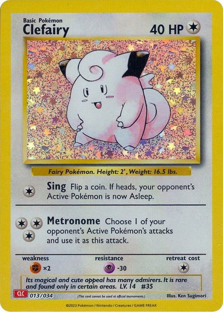Clefairy trading card from Trading Card Game Classic Clefairy - Trading Card Game Classic Pokémon trading card
