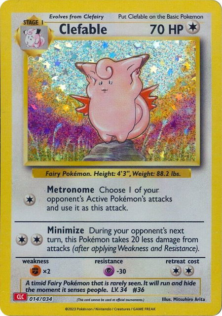 Clefable - Trading Card Game Classic Pokémon trading card