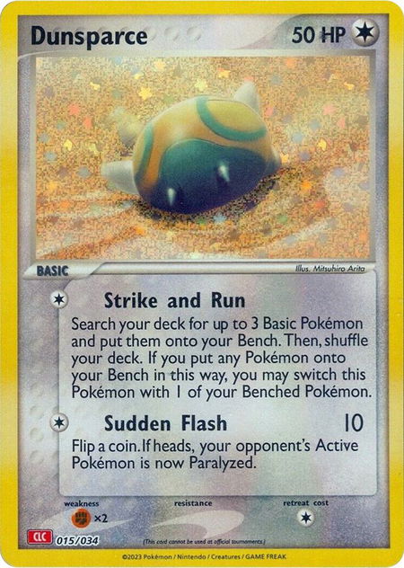 Dunsparce trading card from Trading Card Game Classic Dunsparce - Trading Card Game Classic Pokémon trading card