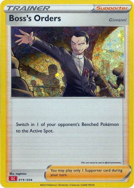Boss's Orders (CLC) trading card from Trading Card Game Classic Boss's Orders (CLC) - Trading Card Game Classic Pokémon trading card