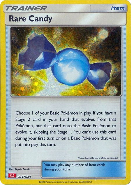 Rare Candy (CLC) trading card from Trading Card Game Classic Rare Candy (CLC) - Trading Card Game Classic Pokémon trading card