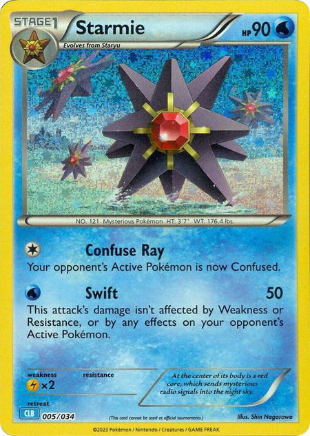 Starmie trading card from Trading Card Game Classic Starmie - Trading Card Game Classic Pokémon trading card