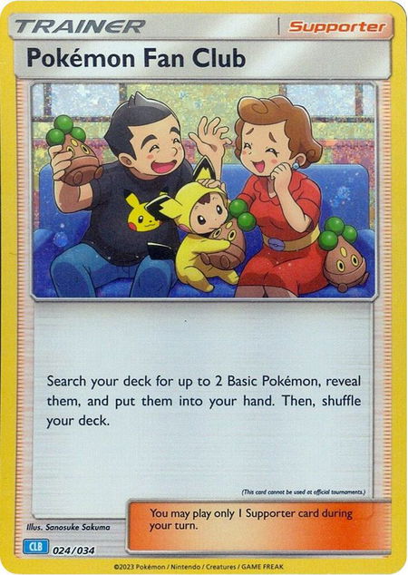 Pokemon Fan Club (CLB) - Trading Card Game Classic Pokémon trading card