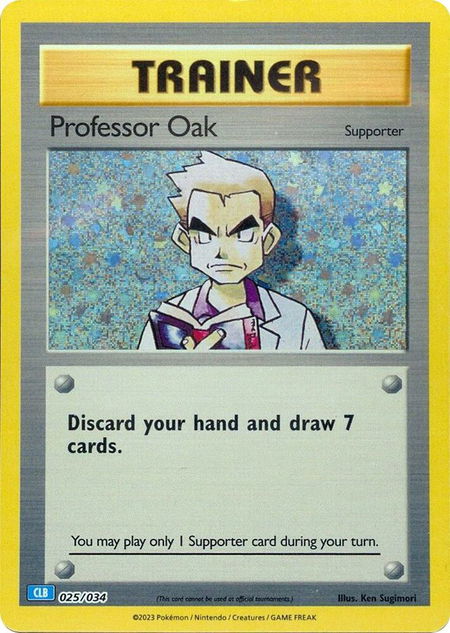 Professor Oak (CLB) trading card from Trading Card Game Classic Professor Oak (CLB) - Trading Card Game Classic Pokémon trading card
