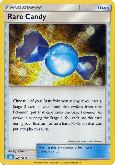 Rare Candy (CLB) - Trading Card Game Classic Pokémon trading card