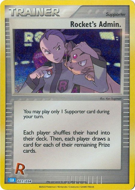Rocket's Admin. (CLB) trading card from Trading Card Game Classic Rocket's Admin. (CLB) - Trading Card Game Classic Pokémon trading card