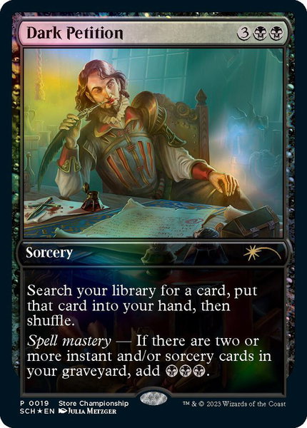 Dark Petition trading card from Game Day & Store Championship Promos Dark Petition - Game Day & Store Championship Promos Magic: The Gathering trading card