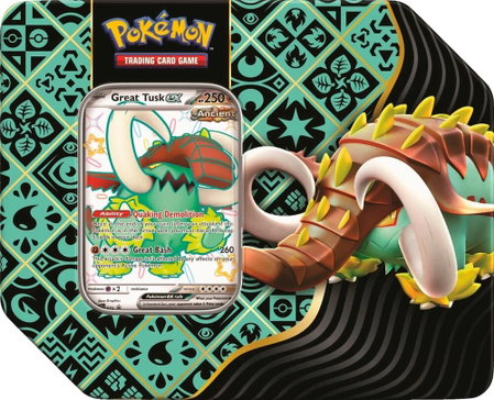 Paldean Fates Tin [Great Tusk ex] - SV: Paldean Fates Pokémon trading card