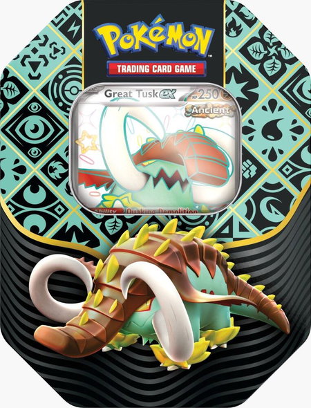 Paldean Fates International Tin [Great Tusk ex] - SV: Paldean Fates Pokémon trading card