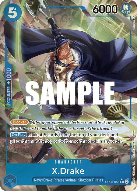 X.Drake (Alternate Art) trading card from Awakening of the New Era X.Drake (Alternate Art) - Awakening of the New Era One Piece trading card