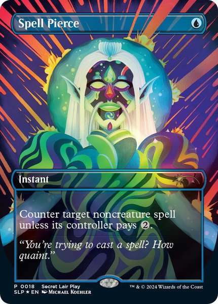 Spell Pierce - Secret Lair Showdown Magic: The Gathering trading card