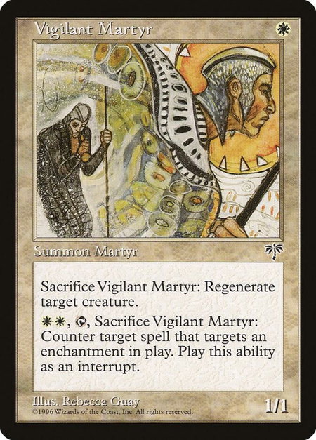 Vigilant Martyr - Mirage Magic: The Gathering trading card