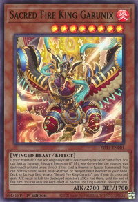 Sacred Fire King Garunix - Structure Deck: Fire Kings (SR14) #SR14-EN001 - Ultra Rare YuGiOh Trading Card
