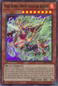 Fire King High Avatar Kirin - Structure Deck: Fire Kings (SR14) #SR14-EN002 - Ultra Rare YuGiOh Trading Card