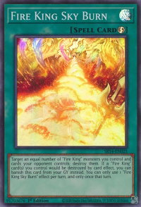 Fire King Sky Burn - Structure Deck: Fire Kings (SR14) #SR14-EN025 - Super Rare YuGiOh Trading Card
