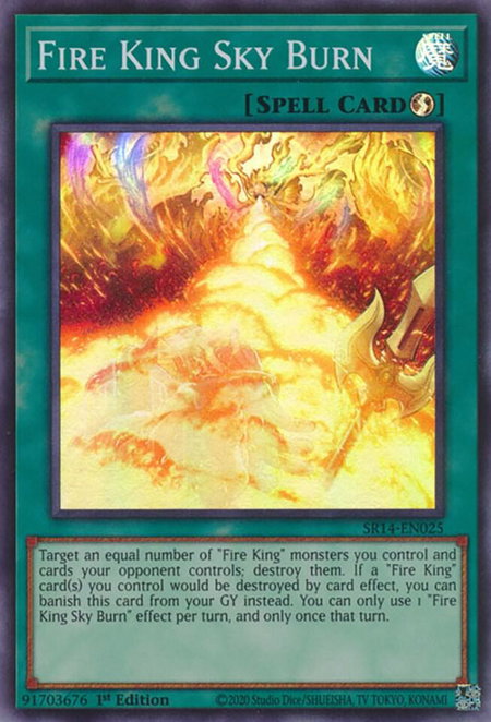 Fire King Sky Burn - Structure Deck: Fire Kings YuGiOh trading card