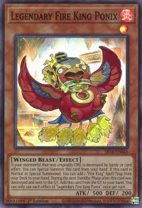 Legendary Fire King Ponix - Structure Deck: Fire Kings (SR14) #SR14-EN045 - Super Rare YuGiOh Trading Card