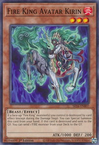 Fire King Avatar Kirin - Structure Deck: Fire Kings (SR14) #SR14-EN007 - Common / Short Print YuGiOh Trading Card