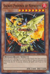 Sacred Phoenix of Nephthys - Structure Deck: Fire Kings (SR14) #SR14-EN017 - Common / Short Print YuGiOh Trading Card