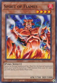 Spirit of Flames - Structure Deck: Fire Kings (SR14) #SR14-EN019 - Common / Short Print YuGiOh Trading Card