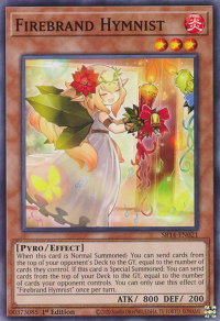 Firebrand Hymnist - Structure Deck: Fire Kings (SR14) #SR14-EN021 - Common / Short Print YuGiOh Trading Card