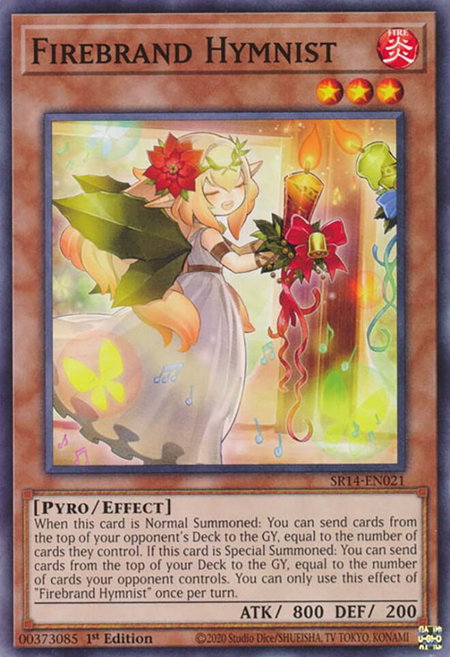 Firebrand Hymnist trading card from Structure Deck: Fire Kings Firebrand Hymnist - Structure Deck: Fire Kings YuGiOh trading card