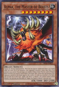 Alpha, the Master of Beasts - Structure Deck: Fire Kings (SR14) #SR14-EN022 - Common / Short Print YuGiOh Trading Card