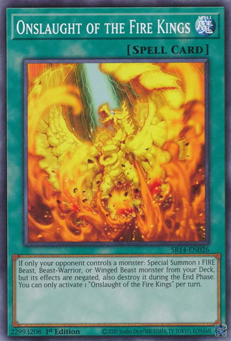 Onslaught of the Fire Kings - Structure Deck: Fire Kings YuGiOh trading card