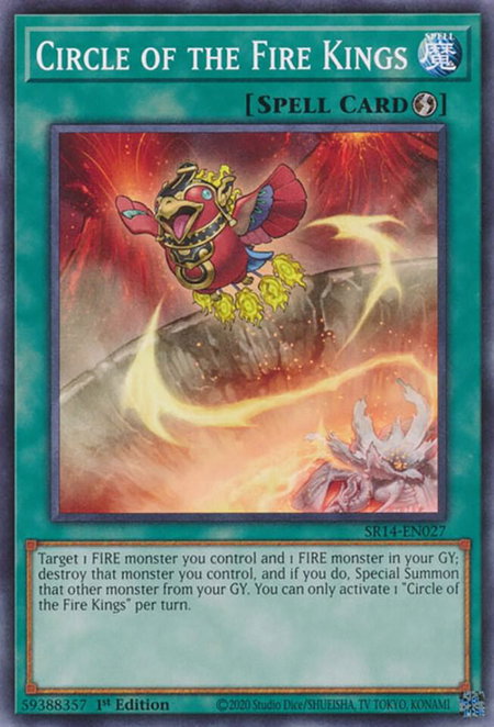 Circle of the Fire Kings trading card from Structure Deck: Fire Kings Circle of the Fire Kings - Structure Deck: Fire Kings YuGiOh trading card
