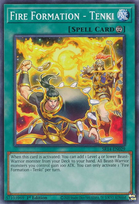 Fire Formation - Tenki trading card from Structure Deck: Fire Kings Fire Formation - Tenki - Structure Deck: Fire Kings YuGiOh trading card