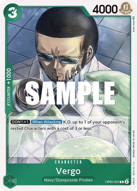 Vergo - Awakening of the New Era One Piece trading card