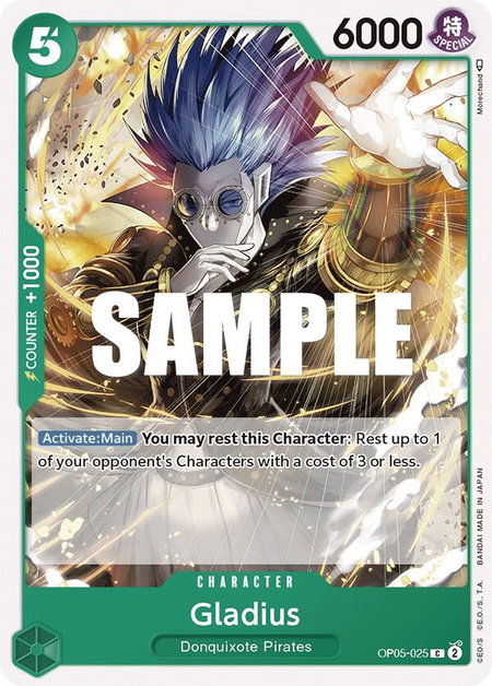 Gladius - Awakening of the New Era One Piece trading card