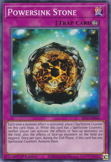 Powersink Stone trading card from Structure Deck: Fire Kings Powersink Stone - Structure Deck: Fire Kings YuGiOh trading card