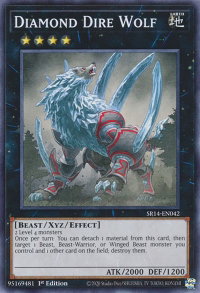 Diamond Dire Wolf - Structure Deck: Fire Kings (SR14) #SR14-EN042 - Common / Short Print YuGiOh Trading Card