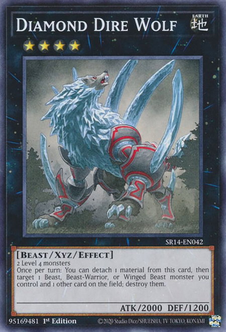 Diamond Dire Wolf trading card from Structure Deck: Fire Kings Diamond Dire Wolf - Structure Deck: Fire Kings YuGiOh trading card