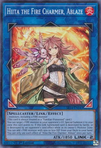 Hiita the Fire Charmer, Ablaze - Structure Deck: Fire Kings (SR14) #SR14-EN043 - Common / Short Print YuGiOh Trading Card