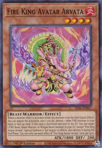 Fire King Avatar Arvata - Structure Deck: Fire Kings (SR14) #SR14-EN047 - Common / Short Print YuGiOh Trading Card