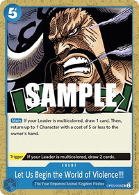 Let Us Begin the World of Violence!! - Awakening of the New Era (OP05) #OP05-059 - Uncommon One Piece Trading Card
