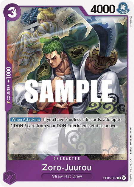 Zoro-Juurou - Awakening of the New Era One Piece trading card