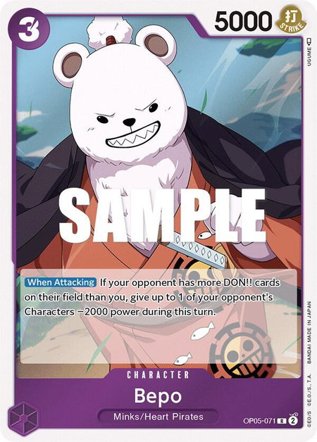 Bepo - Awakening of the New Era One Piece trading card
