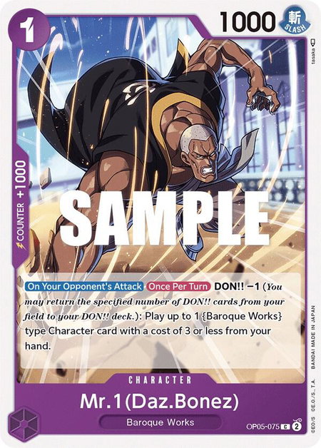 Mr.1 (Daz.Bonez) - Awakening of the New Era One Piece trading card