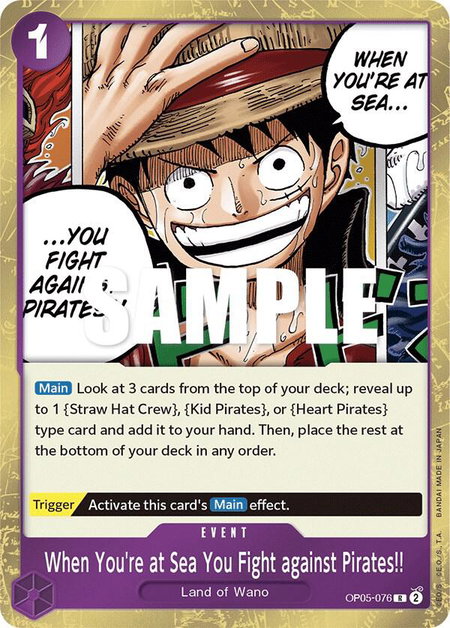 When You're at Sea You Fight against Pirates!! - Awakening of the New Era One Piece trading card